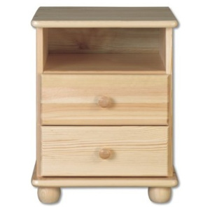 Dřevěný noční stolek se 2 zásuvkami typ NS105 KN095
