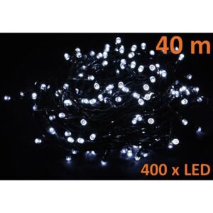 Vánoční LED řetěz - 40 m, 400 LED, studeně bílý - OEM D28296