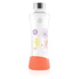 Oranžová skleněná láhev Equa Flowerhead Poppy, 550 ml