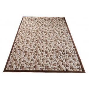 Moderní kusový koberec TANGO L813D Kamínky Oblázky béžový Rozměr: 80x150 cm
