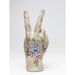 KARE DESIGN Dekorativní ruka Victory Tattoo Flowers 36 cm