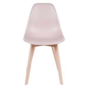 Jídelní židle Elementary Leitmotiv (Barva- růžová, bukové dřevěné nohy)