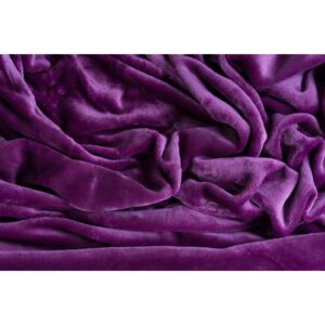 Aaryans Prostěradlo mikroflanel tmavě fialové Rozměry: 180 x 200 cm