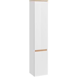 Vysoká závěsná skříňka - PLATINIUM 800, bílá/dub craft