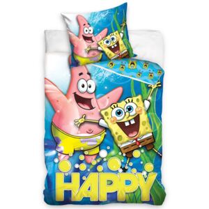 Carbotex Bavlněné povlečení - SpongeBob Happy - 140x200 + 70x90