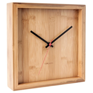 Karlsson Dřevěné nástěnné hodiny - Karlsson Franky Bamboo, 25x25 cm