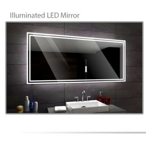 Koupelnové zrcadlo s LED podsvícením 130x70cm WIEDEN