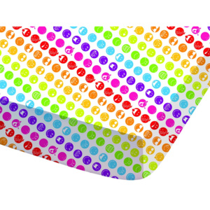 Prostěradlo Smiley Rainbow - 90x190/200 cm