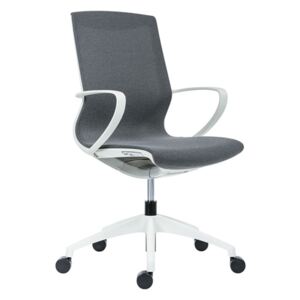 Designová židle VISION Ivory (bílý plast, bílá síť)