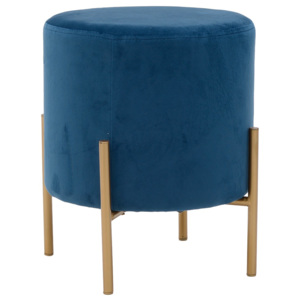 Modrá stolička se sametovým potahem InArt Metallic