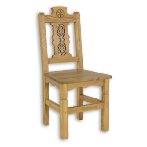 Selská židle z masivu SIL 24 - K16 antická bílá