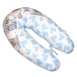 Baby Nellys Kojící polštář - relaxační poduška Multi Cute Owls - modrý