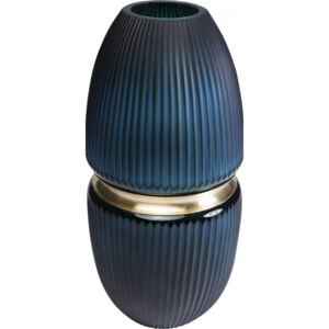 KARE DESIGN Modrá skleněná váza Cesar Ring 45cm