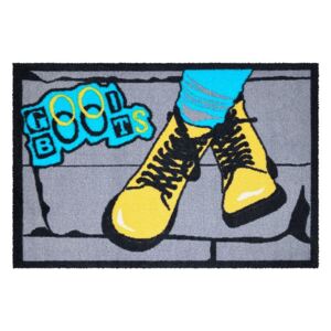 GRUND Rohožka do domácnosti BOOTS šedá-modrá-žlutá 40x60 cm