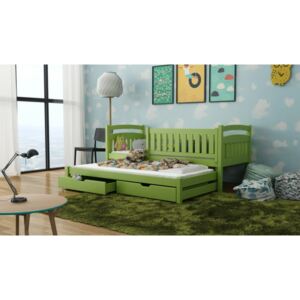 Dětská postel se šuplíky 80x180 GABINA - zelená