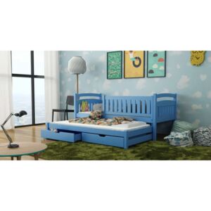 Dětská postel se šuplíky 80x180 GABINA - modrá