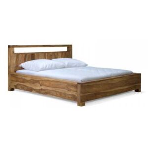 SOB | Masivní postel světlé palisandrové dřevo Sheesham, Rozměry postele 140x200
