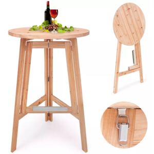 Jurhan Koktejlový stolek, masivní dřevo Ø 78cm, sklopné