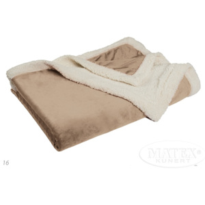 Matex Oboustranná mikroplyšová deka Dolly béžová - 150x200 cm