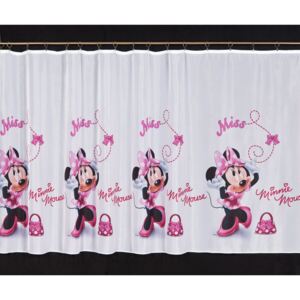 Záclona Minnie Mouse růžová - voál