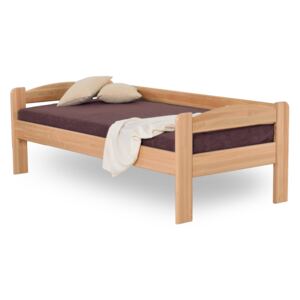 Dřevěná postel se zábranou LIBOR buk 200x90 - BUK