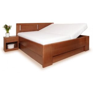 Manželská postel s úložným prostorem DELUXE 3.,, buk , 180x200 cm
