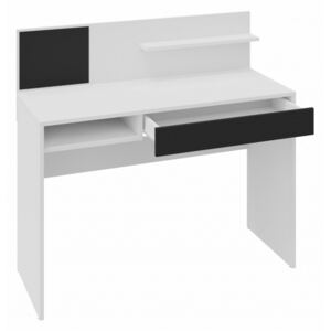 Hector Psací stůl s magnetickou tabulí Magio 110 cm bílý/černý
