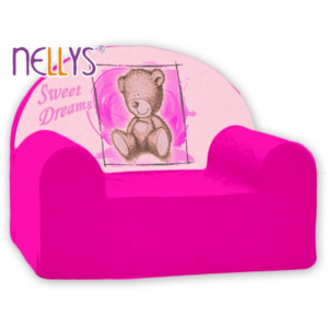 Náhradní potah na dětské křeslo Nellys - Sweet Dreams by Teddy - růžová