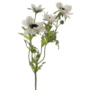 Animadecor Umělá květina - Sasanka x4 bílá