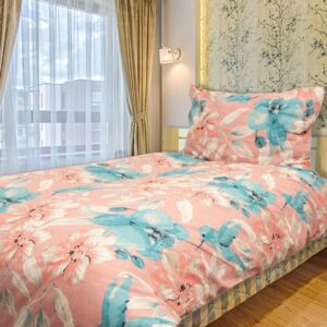 KOLIBŘÍK růžová bavlněné povlečení 140x200 - Standardní postel 140x200cm - 1 x polštář 1 x přikrývka - Růžová