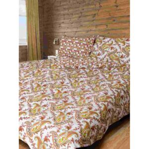VINCENZA bavlněné povlečení - Standardní postel 140x200cm - 1 x polštář 1 x přikrývka - Oranžová