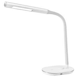 SOLIGHT LED stolní lampička stmívatelná 8W/4500K/400Lm bílá, USB port