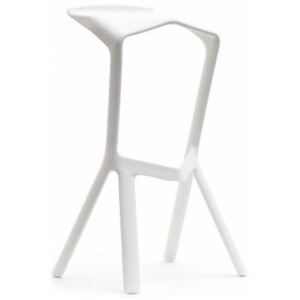 Barová židle CELANO Bílá