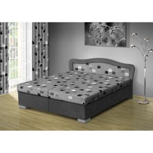 Nabytekmorava Čalouněná postel s úložným prostorem SÁRA 180 typ roštu: PEVNÝ, barva čalounění: ŠEDÁ/Mega 16 šedá