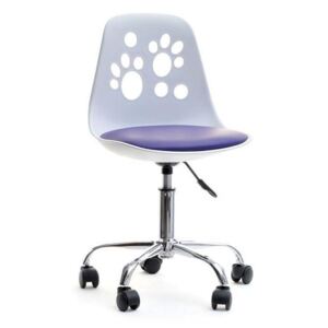 Otočná židle pro děti PETS Bílo-fialová