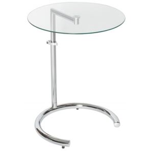 Odkládací stolek Cetel 50-70cm stříbrný