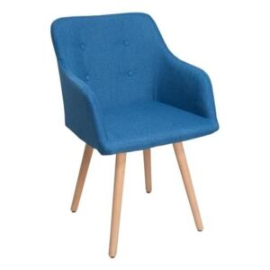 Jídelní židle Luton područky, modrá-buk