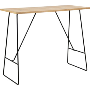 Design Scandinavia Barový stůl Sarah, 127 cm Barva: dub / černá