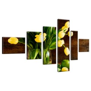 Obraz na plátně Žluté tulipány 180x100cm 2154A_6E