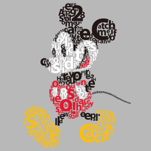 Obraz na plátně Myšák Mickey (Mickey Mouse) - Type, (60 x 80 cm)
