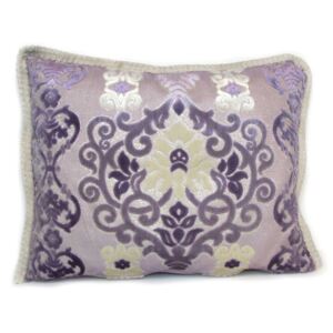 Smilargan Povlak na polštář Emane - stříbrný s fialovými ornamenty