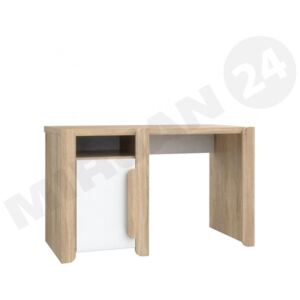 Psací stůl Lace LCXB21, Barva: dub sonoma / bílý lesk