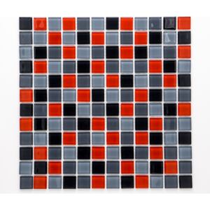 MGC 017 skleněná mozaika červená 23x23mm