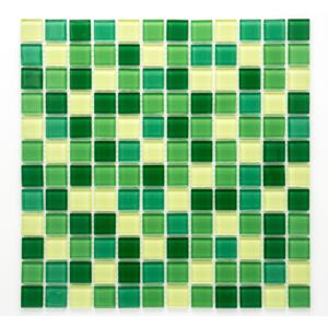 MGC 013 skleněná mozaika zelená 23x23mm