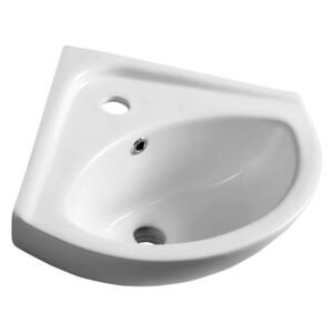 Aqualine Aqualine LUIGI keramické rohové umývátko 34x34cm, bílá