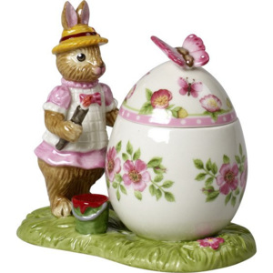 Villeroy & Boch Bunny Tales porcelánová dóza ve tvaru kraslice se zaječicí Annou