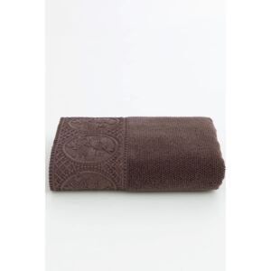 Luxusní ručník ELIZA 50x100 cm Tmavě hnědá, 580 gr / m², Česaná prémiová bavlna 100% DOBBY