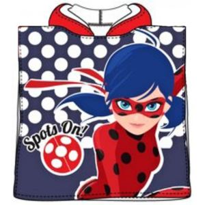 Dívčí pončo - koupací osuška s kapucí - Kouzelná beruška - Ladybug - modré