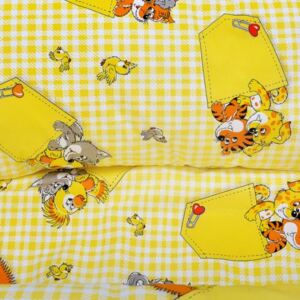 Stanex Dětské ložní povlečení bavlněné kapsička žlutá (LS320) - 135 x 90 cm + 40 x 60 cm