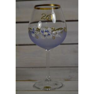 Výroční pohár na 20. narozeniny - VÍNO - modrý